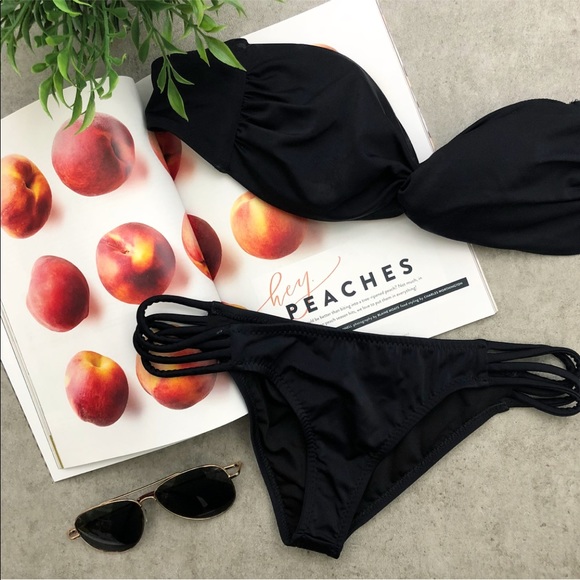 Eberjey Other - Eberjey Black Cutout Cheeky Swimsuit Bottoms